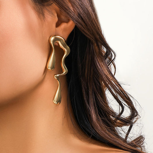 Waterdrop Golden Earrings
