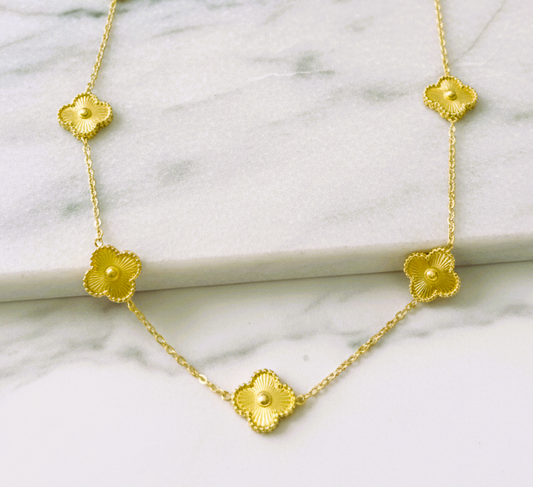 Golden Clovers Necklace