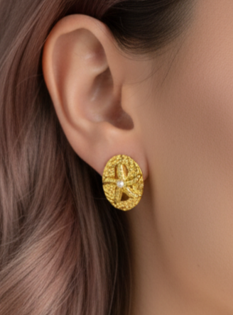 Starfish Oval Earrings