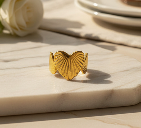 Adjustable Heart Ring