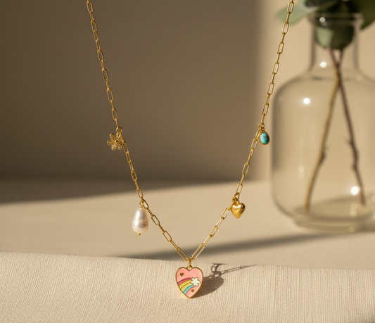 Link Chain Charms Necklace