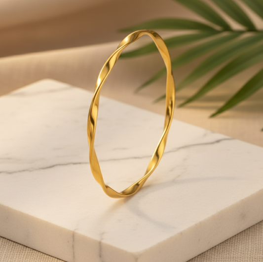Minimalist Twisted Bangle