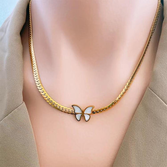 Butterfly Snake Chain Necklace