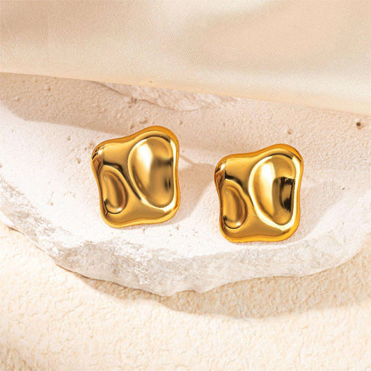 Hammered Minimalist Studs