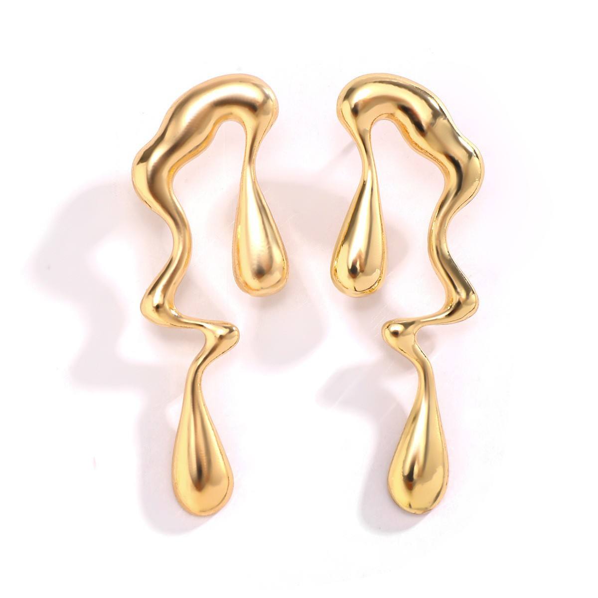 Waterdrop Golden Earrings