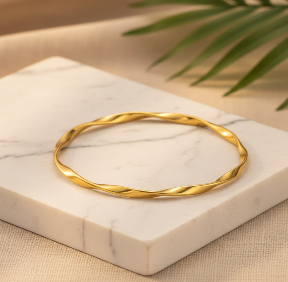 Minimalist Twisted Bangle
