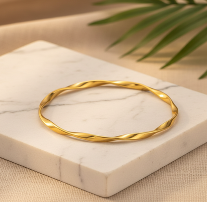 Minimalist Twisted Bangle