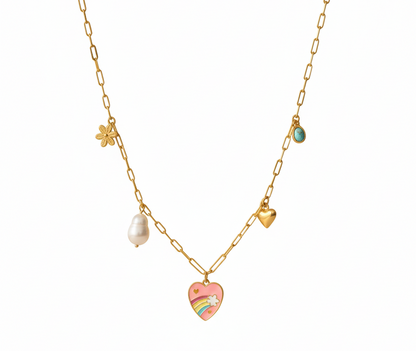 Link Chain Charms Necklace