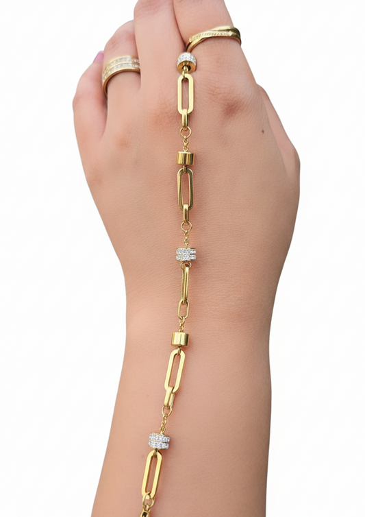 Minimalist Ring Chain Bracelet