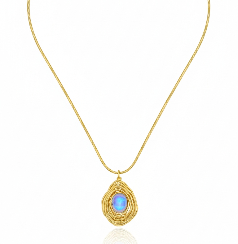 Natural Stone Pendant Necklace