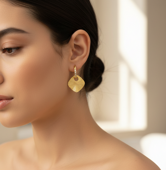Geometric Dangler Earrings