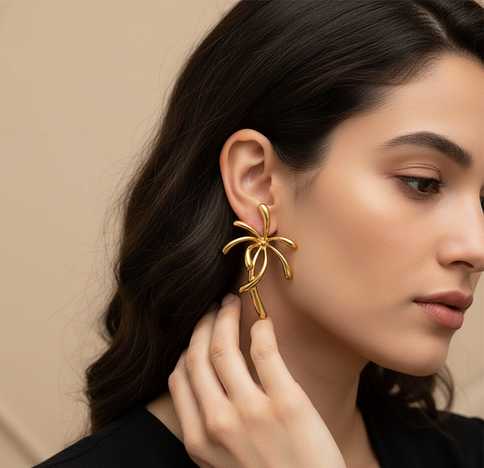 Big Flower Korean Earrings