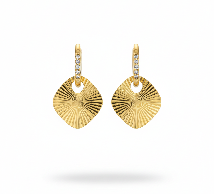 Geometric Dangler Earrings
