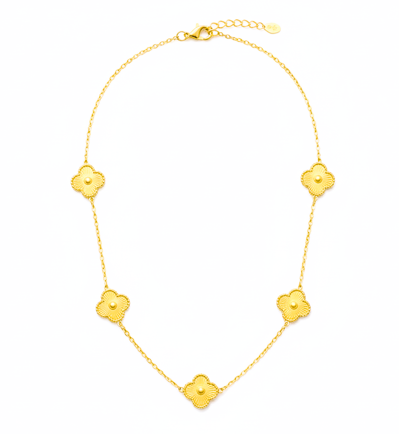 Golden Clovers Necklace