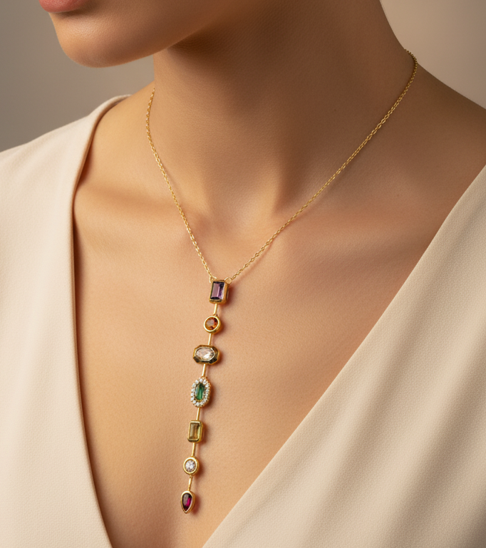 Multicolor Dangler Necklace