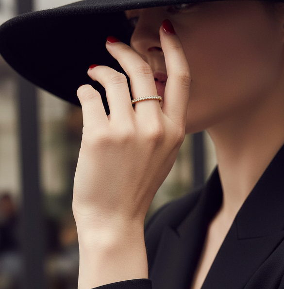 Sparkling Serenity Gold Ring