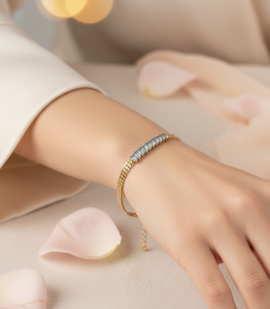 Snake Chain Tennis Bracelet