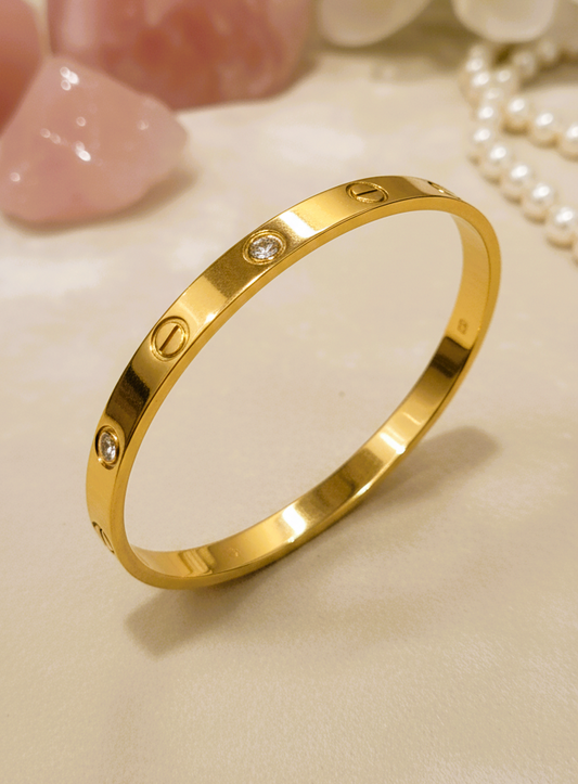 Diamond Studded Bangle Bracelet