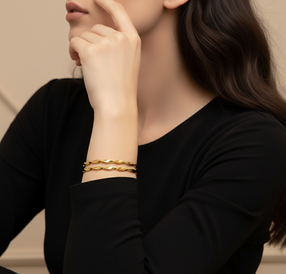 Minimalist Twisted Bangle