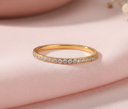 Sparkling Serenity Gold Ring