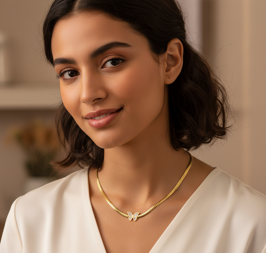 Butterfly Snake Chain Necklace