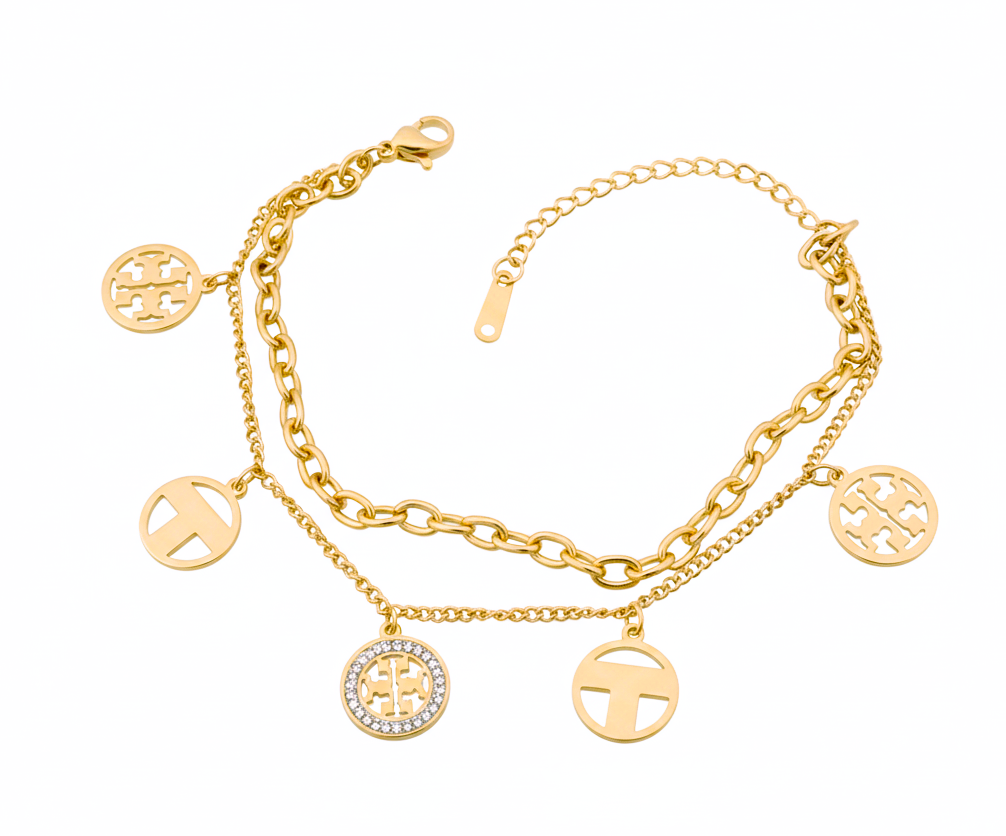 Medallion Charms Layered Bracelet