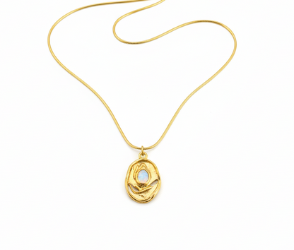 Small Stone Pendant Necklace