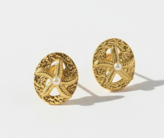 Starfish Oval Earrings