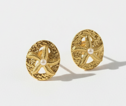 Starfish Oval Earrings