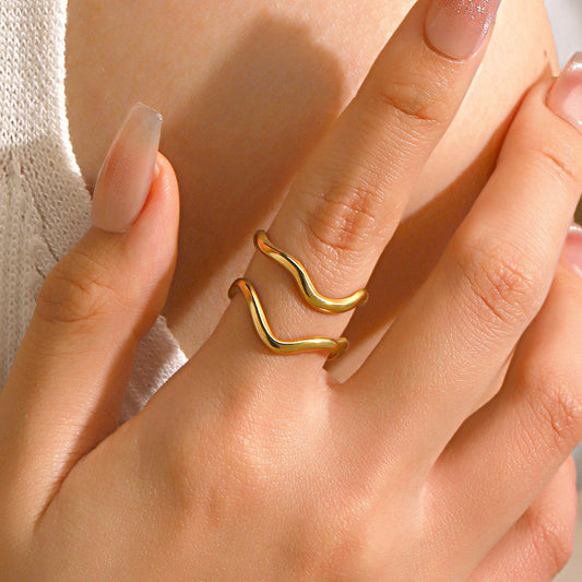 Double Wave Ring