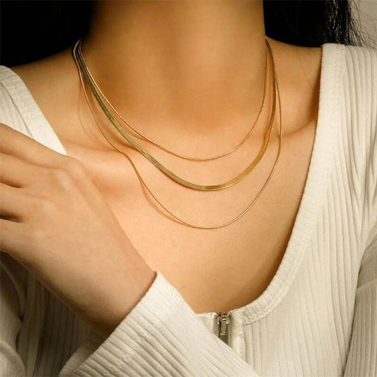 Triple Layer Minimalist Necklace