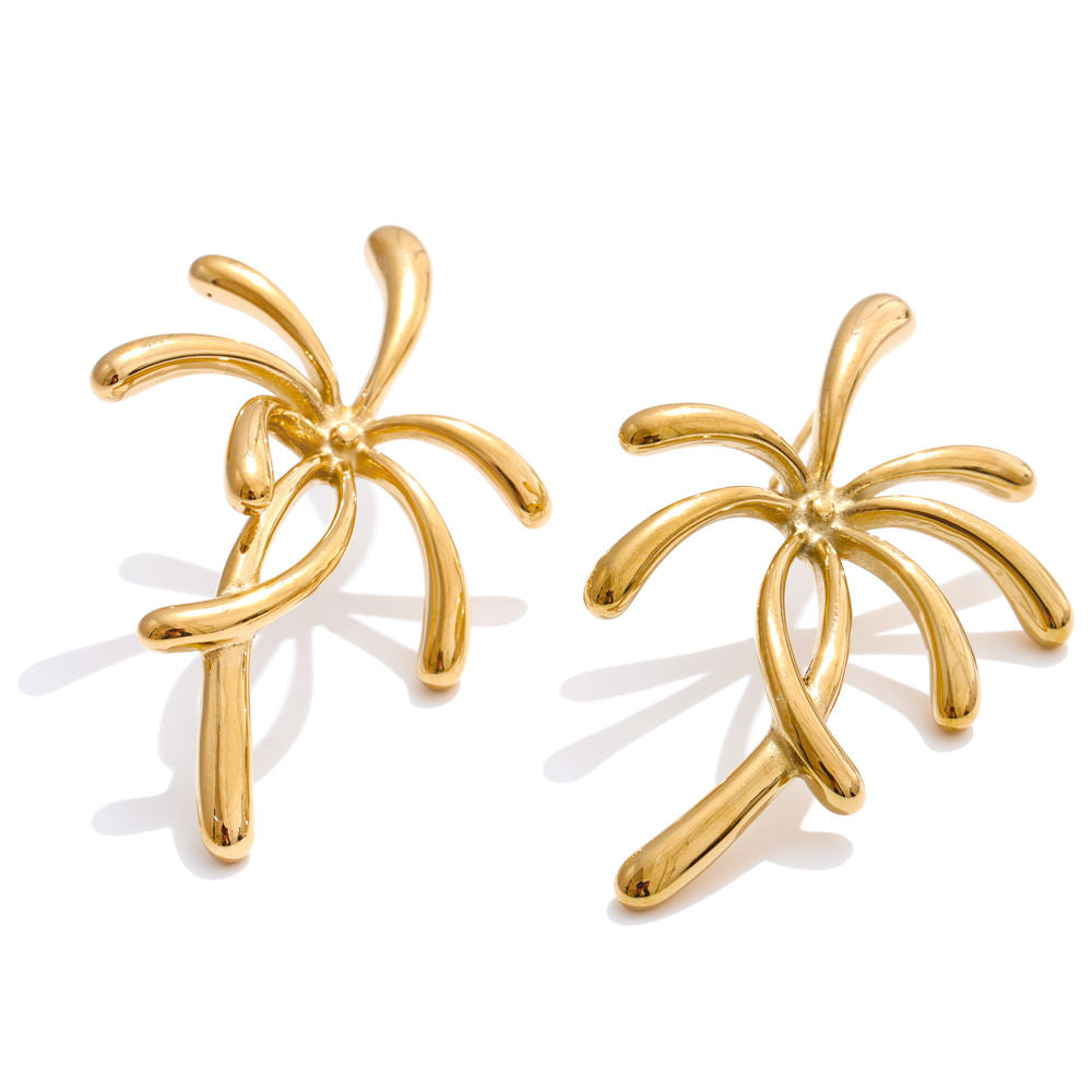 Big Flower Korean Earrings