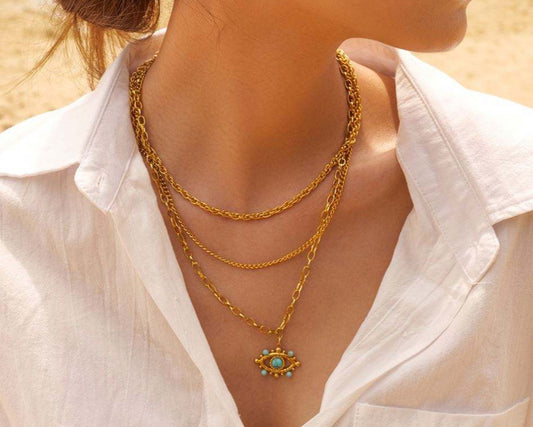 Three Layer Devil Eye Necklace