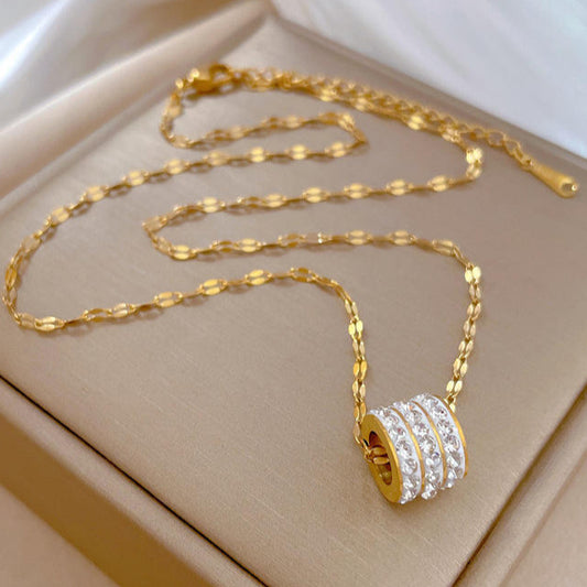 Crystal Ring Pendant Necklace