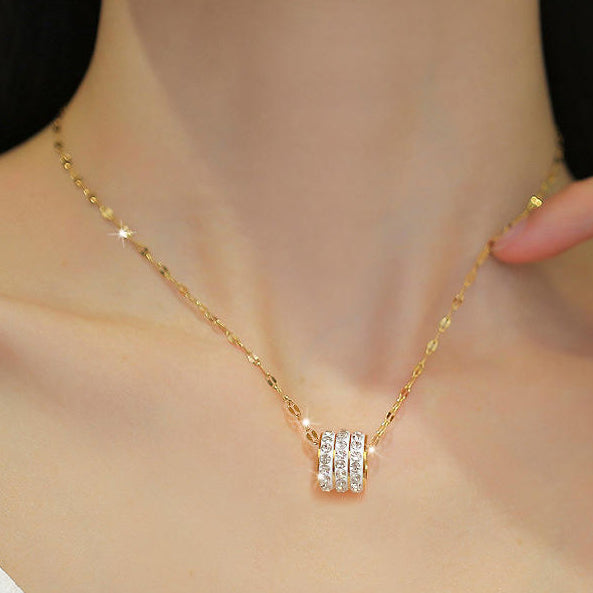Crystal Ring Pendant Necklace