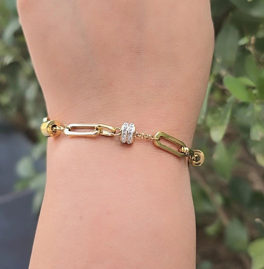 Minimalist Ring Chain Bracelet