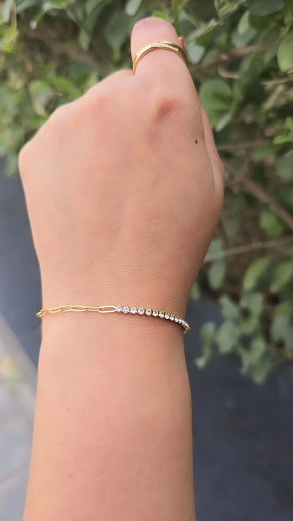 Minimalist Sleek Tennis Bracelet