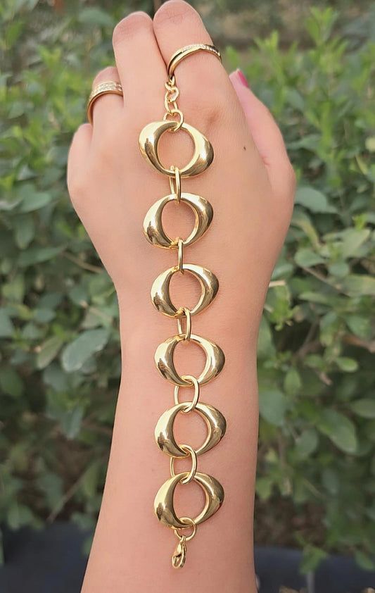 Statement Elliptical Chain Bracelet