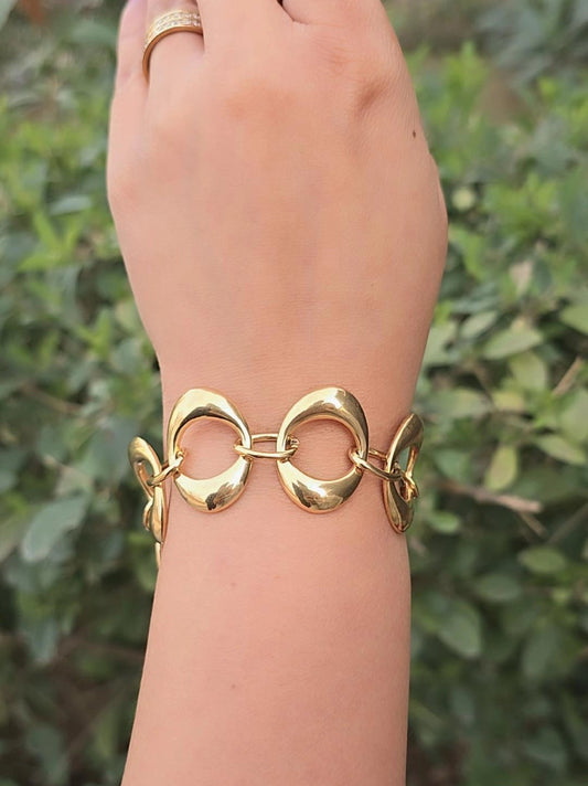 Statement Elliptical Chain Bracelet