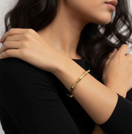 Bamboo Open Cuff Bracelet